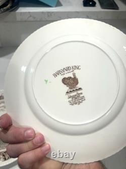 Barnyard King Johnson Bros Turkey Dinner Plates 10 3/4 Thanksgiving SET 12 RARE