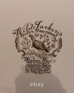 Best! Johnson Bros Wild Turkey Windsor Ware Native American 20 X 16 Platter