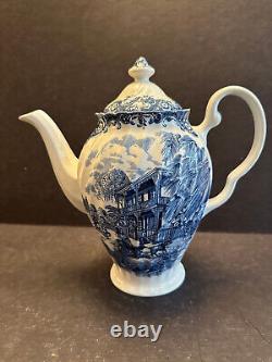 Blue Johnson Brothers Heritage Hall 4411 Coffee Pot, STUNNING