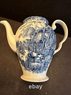 Blue Johnson Brothers Heritage Hall 4411 Coffee Pot, STUNNING