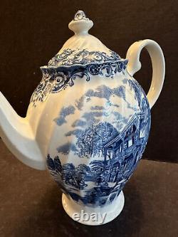 Blue Johnson Brothers Heritage Hall 4411 Coffee Pot, STUNNING