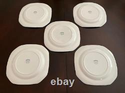 Blue Willow Johnson Brothers Square Made In England Five Salad Plates