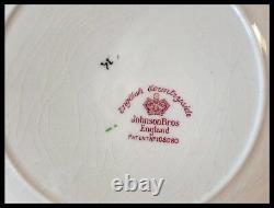 Ca 1909 Johnson Bros English Pink Countrside Salad Plates (6) & Sugar Bowl