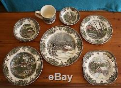 Complete Set, Johnson Bros. Friendly Village Earthenware-reduced