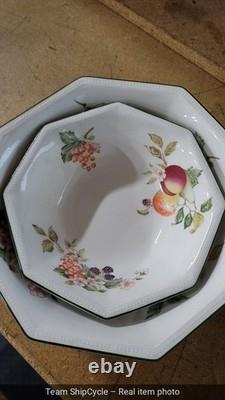 DEFECTIVE Johnson Brothers Fresh Fruit 23Piece Estate Set Octagonal Ma G3D