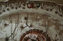 Early 1900, s Johnson Bros His Majesty Oval Turkey Platter 17x14 England
