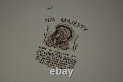 Early 1900, s Johnson Bros His Majesty Oval Turkey Platter 17x14 England