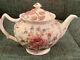 Early Johnson Bros Rose Chintz Made In England Teapot Immaculate Pink Green Mark