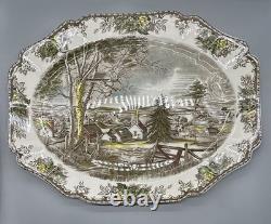 Early Original Johnson Brothers Friendly Village 20 Turkey Platter Pat Pending