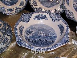 Edles Speiseservice Johnson Bros Old Britain Castles blau