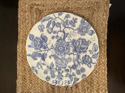 English Chippendale Johnson Bros Blue China Set of 9