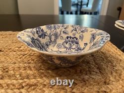 English Chippendale Johnson Bros Blue China Set of 9