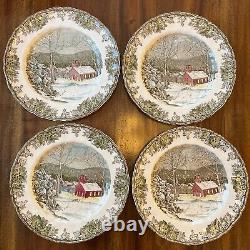 English Dinnerware Service for 8 JohnsonBros FriendlyVillage 6Pc. Place Settings