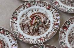 English Transfer-ware Turkey Dinnerware Set His Majesty by Johnson Brothers