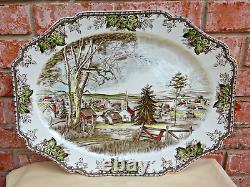 Excellent Johnson Bros. The Friendly Village 20 Oval Turkey Serving Platter