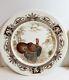 Four (4) Johnson Brothers Barnyard King Turkey Dinner Plates, Vintage, England