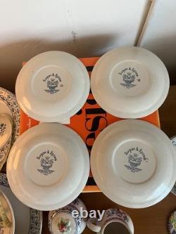 FULL Dinnerware Set for Four Johnson Brothers Sugar and Spice 24 Piece total