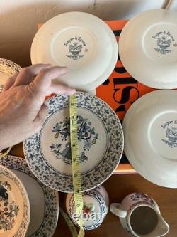 FULL Dinnerware Set for Four Johnson Brothers Sugar and Spice 24 Piece total