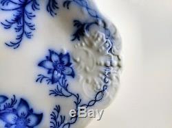 Flow Blue Soup Tureen w Lid & Underplate, Johnson Bros, Large Bowl, China