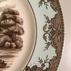 Four (4) Johnson Brothers River Scenes accent dinner plates mint/near mint