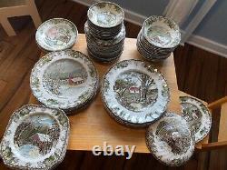 Friendly Village Johnson Brothers multiple dish sets, plates, bowls, plater