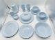 Grey Dawn Johnson Bros Breakfast Set Dishes Tea Blue Egg Covered Dish 18 Pcs Lot