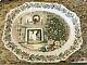 Htf Johnson Brothers Merry Christmas 20 X 16 Oval Serving Engraved Platter