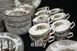 HUGE SET VINTAGE Johnson Brothers Friendly Village Dishes China Serving Pieces