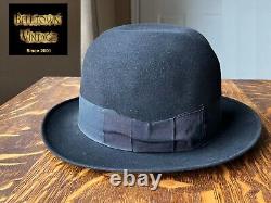 Herbert Johnson for Brooks Bros London Fedora Black felt 7 3/8 1940's Hat