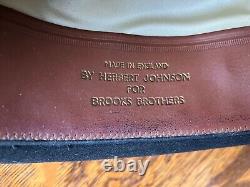 Herbert Johnson for Brooks Bros London Fedora Black felt 7 3/8 1940's Hat