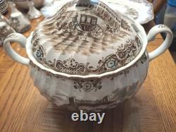 Heritage Hall Brown Soup Tureen Georgian Townhouse, Johnson Brothers No Ladle