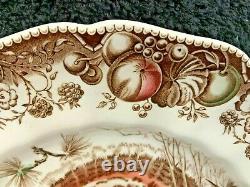 His Majesty Johnson Brothers/Bros/Hand engraved Vintage Turkey Dinner Plates (4)