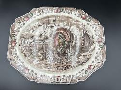His Majesty Turkey Platter Johnson Brothers England Huge 17 1/4 In X 14 1/4 In