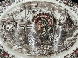 His Majesty Turkey Platter Johnson Brothers England Huge 17 1/4 In X 14 1/4 In