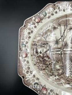 His Majesty Turkey Platter Johnson Brothers England Huge 17 1/4 In X 14 1/4 In