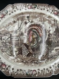 His Majesty Turkey Platter Johnson Brothers England Huge 17 1/4 In X 14 1/4 In