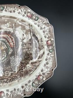 His Majesty Turkey Platter Johnson Brothers England Huge 17 1/4 In X 14 1/4 In