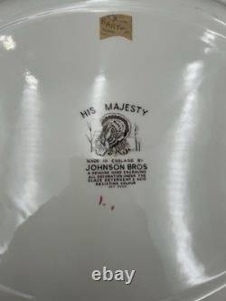 His Majesty Turkey Platter Johnson Brothers England Huge 17 1/4 In X 14 1/4 In