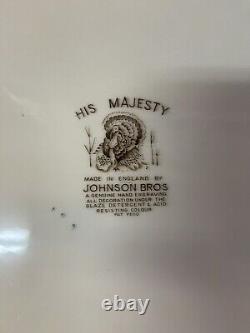 His Majesty turkey Platter by Johnson Brothers Made in England Large 20x16 RARE