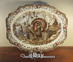 Huge Johnson Bros. England His Majesty Thanksgiving Turkey Platter