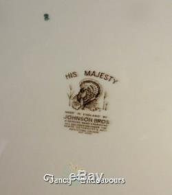 Huge Johnson Bros. England His Majesty Thanksgiving Turkey Platter