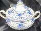 Indies Blue Johnson Brothers Tureen Soup Punch Bowl 10 Earthenware England Dish