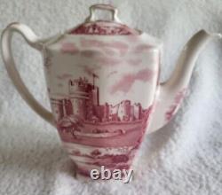 Ironstone Johnson Bros Castle Story, Pink. Coffee Pot, Beautiful Shape