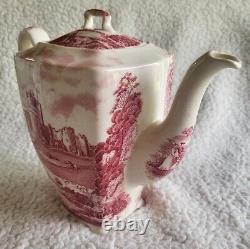 Ironstone Johnson Bros Castle Story, Pink. Coffee Pot, Beautiful Shape