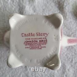 Ironstone Johnson Bros Castle Story, Pink. Coffee Pot, Beautiful Shape