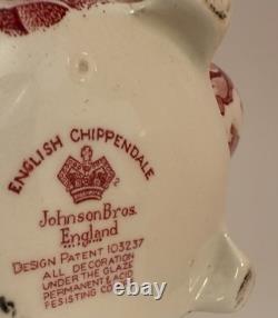 JOHNSON BROS CHIPPENDALE TEAPOT VERY RARE No Crazing