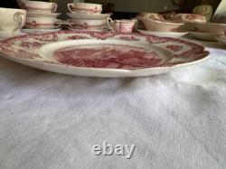 JOHNSON BROS. ENGLAND Old Britain Castles Pink 12 CHOP PLATE, Plater Haddon Hall