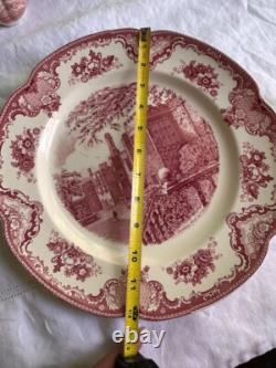 JOHNSON BROS. ENGLAND Old Britain Castles Pink 12 CHOP PLATE, Plater Haddon Hall