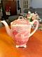 Johnson Bros. England Old Britain Castles Pink Transfer Coffee Pot 6 Vintage