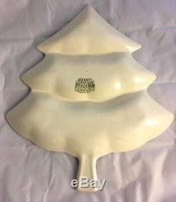 JOHNSON BROS FRIENDLY VILLAGE MERRY CHRISTMAS Chop Plate Large 3-part Relish